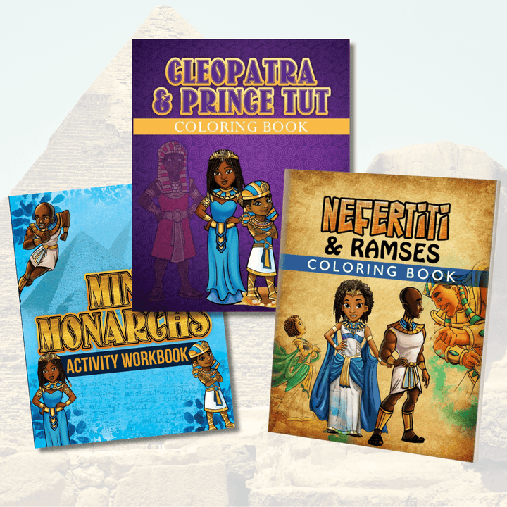 Mini Monarchs Color & Play Bundle featuring three royal activity books for kids.