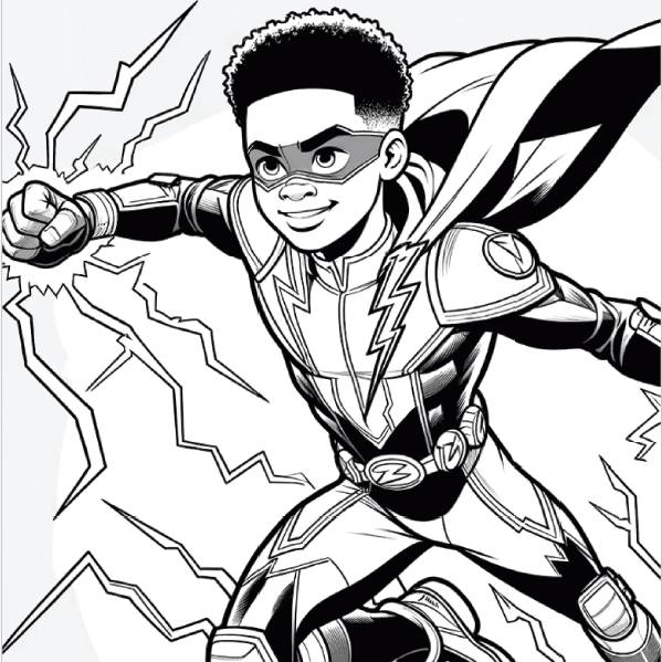 Superhero in You Coloring Book for Black children — Volume 1 — fun and inspiring superhero coloring pages with diverse characters