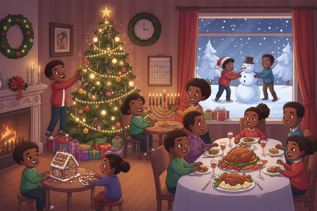 Black Kids celebrating the Holidays