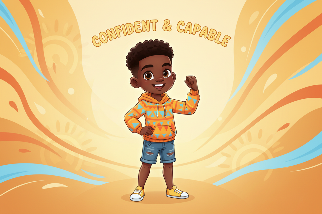 confident young black boy 