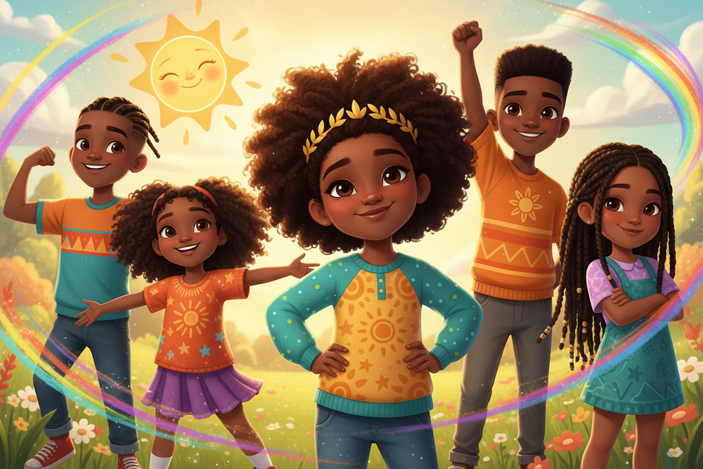 Confident Group of Black Kids
