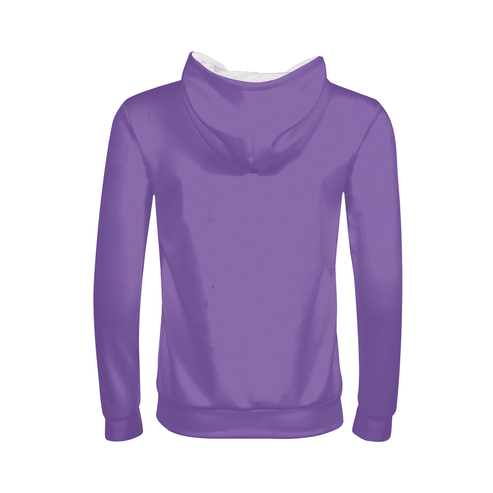 Nefertiti Kids Hoodie.back of purple hoodie