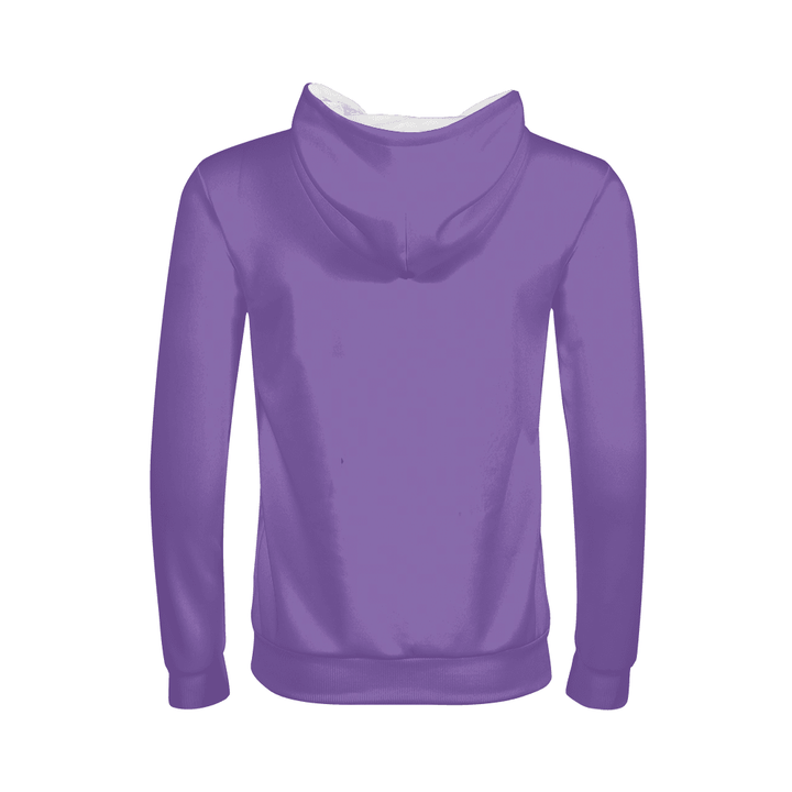 Nefertiti Kids Hoodie.back of purple hoodie