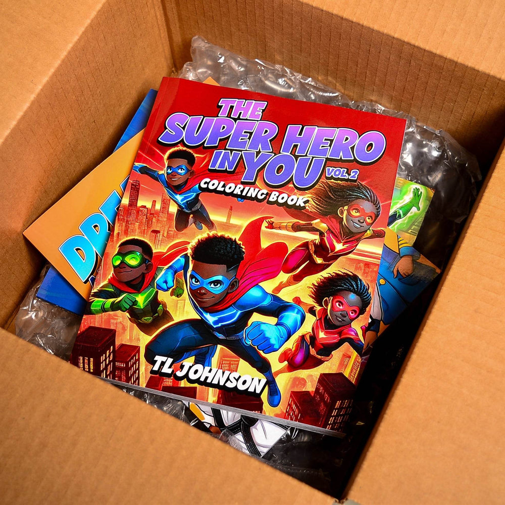 Superhero in You Volume 2 — inspiring superhero coloring book pages for Black boys and girls