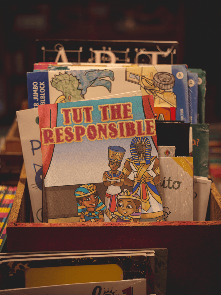 Tut the Responsible higlighted in a book basket