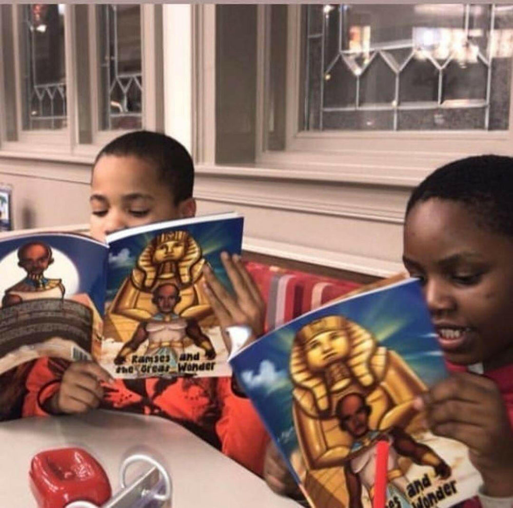 To young men reading Ramses & The Great Wonder. Black children’s book about strength, intelligence, and balance.